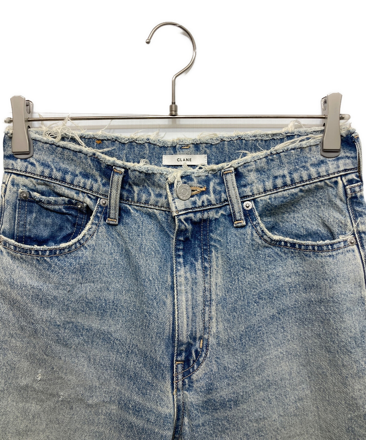 中古・古着通販】CLANE (クラネ) CRASH DENIM PANTS インディゴ サイズ