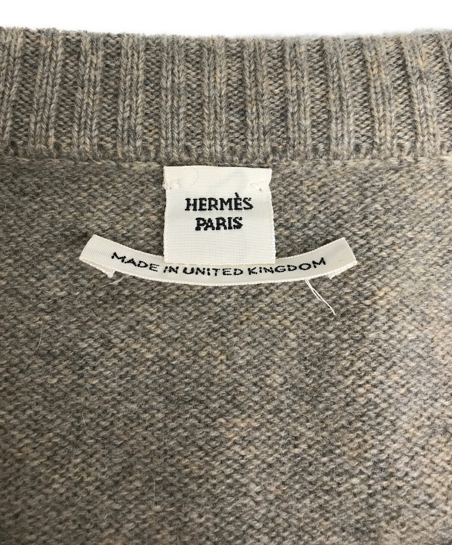 中古・古着通販】HERMES (エルメス) カシミヤニット グレー サイズ:34