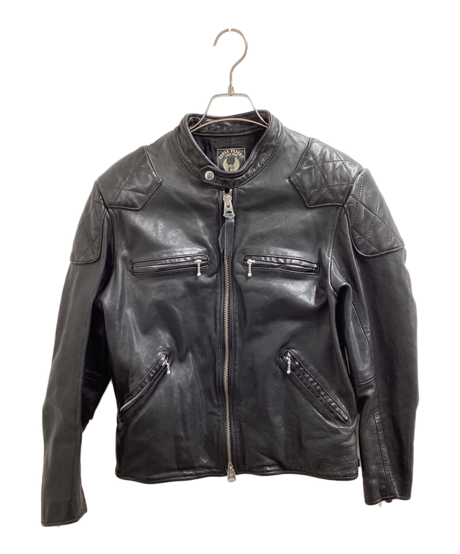 中古・古着通販】SKULL FLIGHT (スカルフライト) Leather Biker Jacket