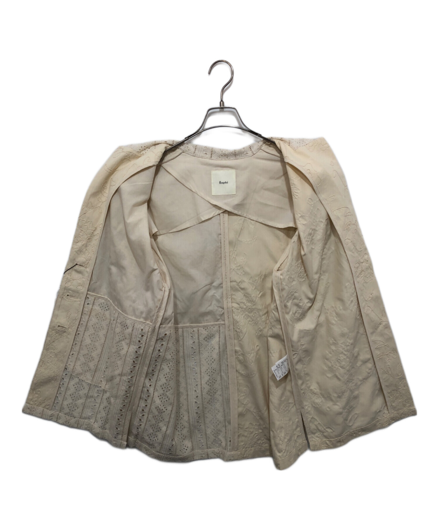中古・古着通販】Eaphi (エフィ) PATCHWORK EMBROIDERY LACE JACKET