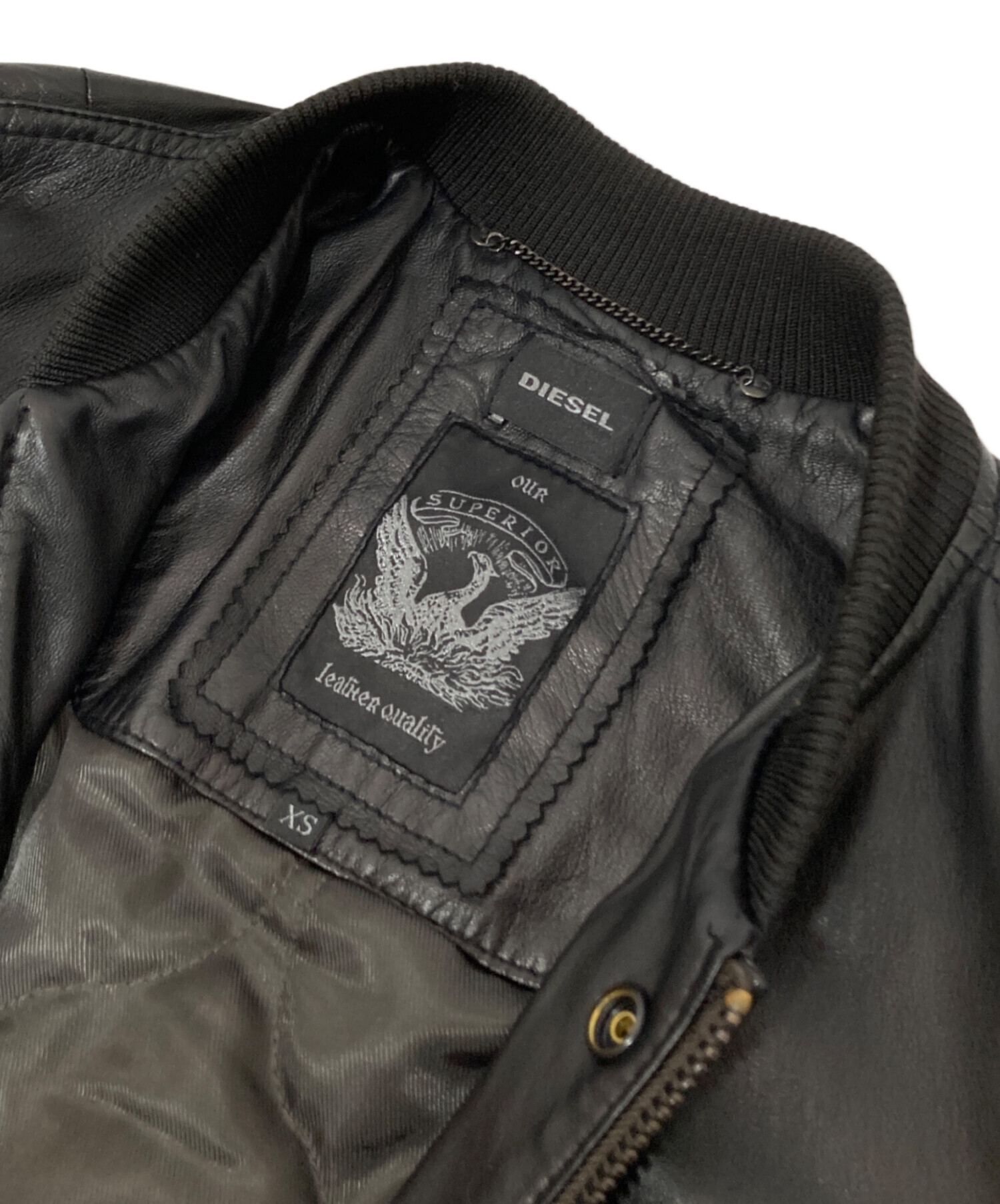 中古・古着通販】DIESEL (ディーゼル) ラムレザーボンバージャケット