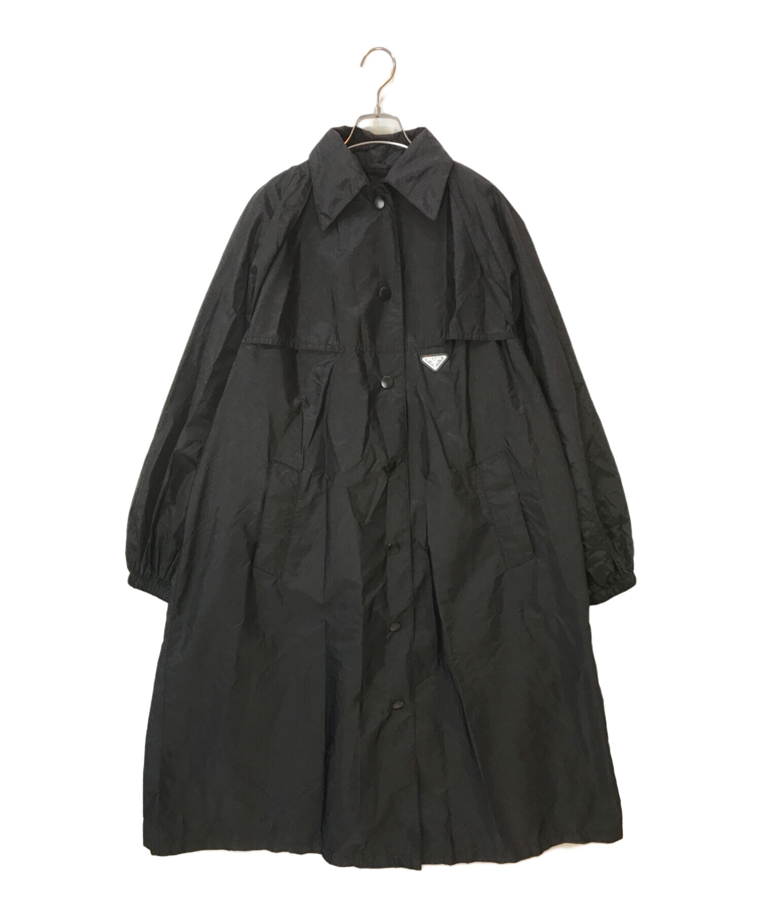 中古・古着通販】PRADA (プラダ) RE-NYLON 2WAYロングコート ブラック