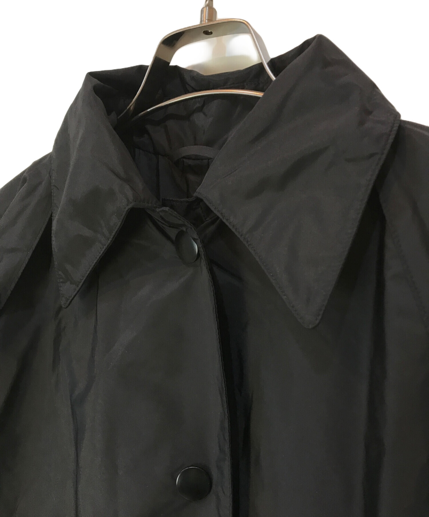 中古・古着通販】PRADA (プラダ) RE-NYLON 2WAYロングコート ブラック