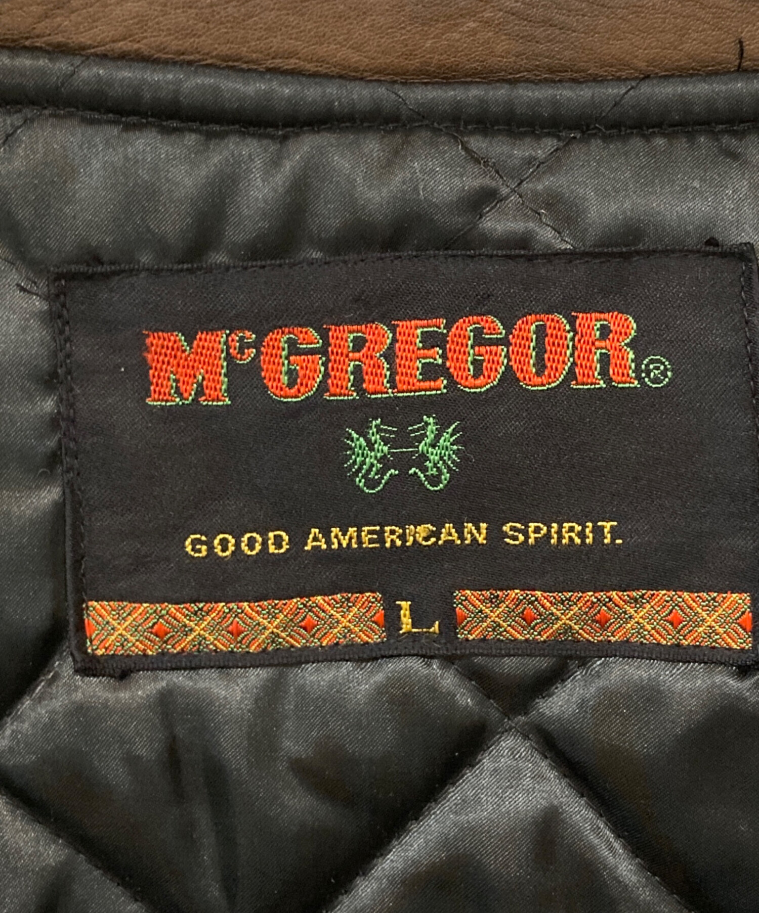 中古・古着通販】McGREGOR (マクレガー) スタジャン ブラウン×ブラック