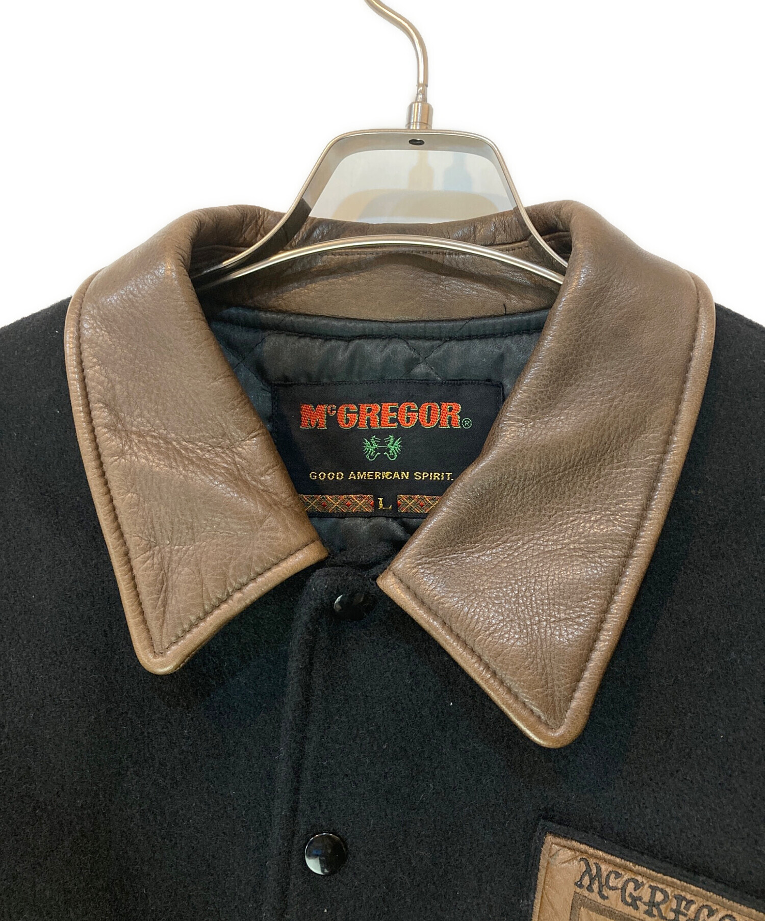 中古・古着通販】McGREGOR (マクレガー) スタジャン ブラウン×ブラック