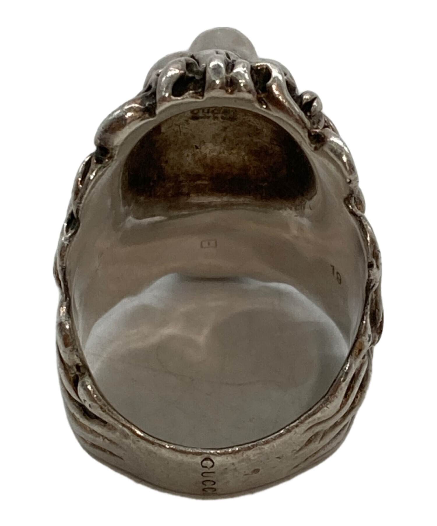 中古・古着通販】GUCCI (グッチ) ライオンヘッドリング シルバー