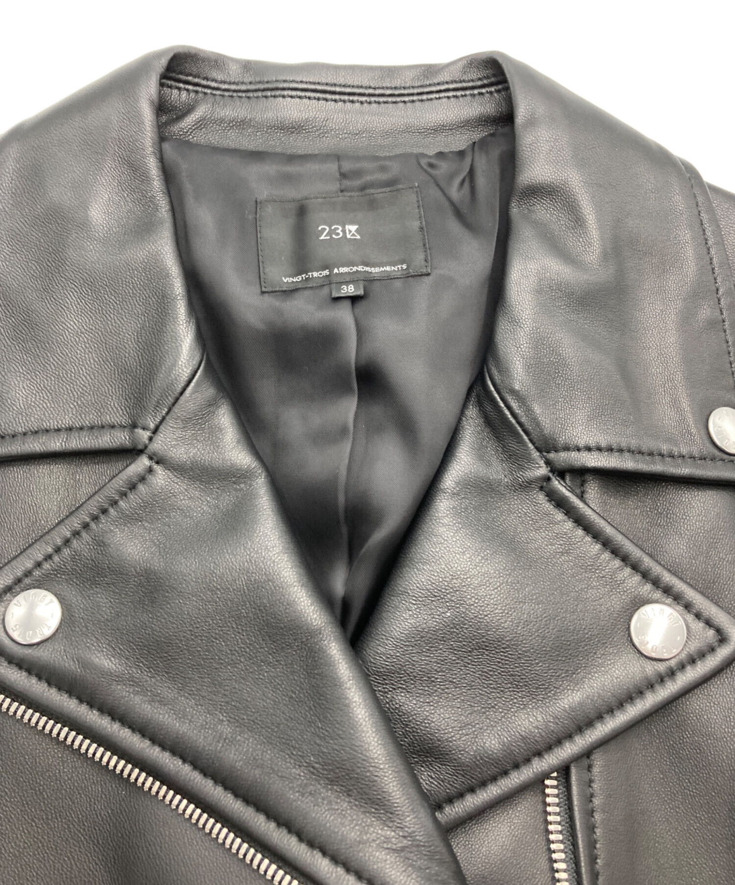 中古・古着通販】23区 (ニジュウサンク) シープレザーライダース