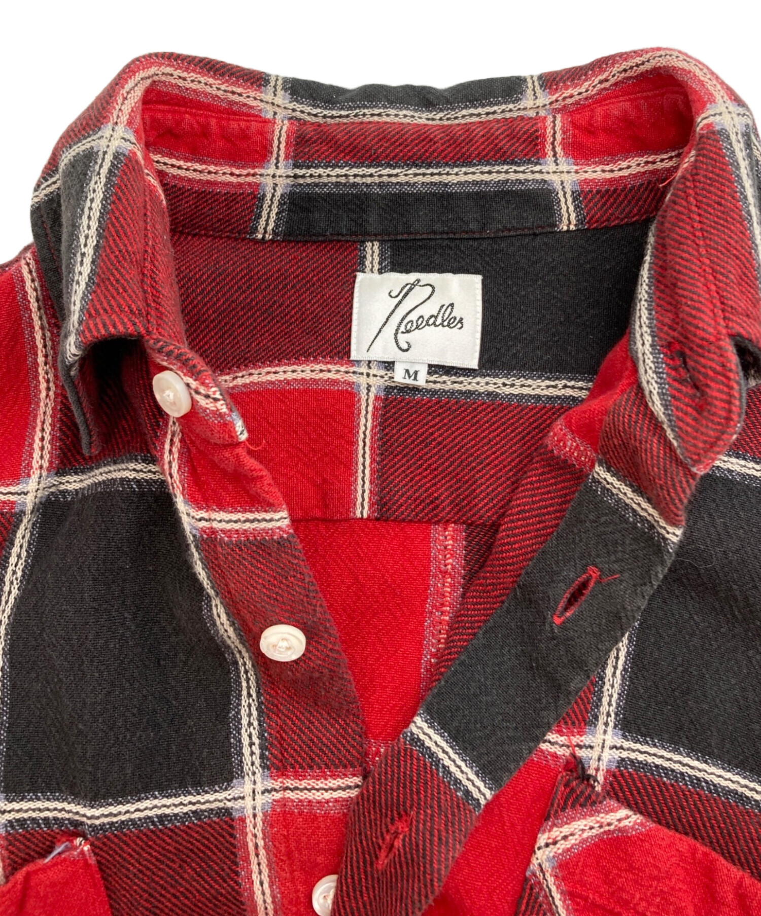中古・古着通販】Needles (ニードルズ) チェックシャツ レッド サイズ