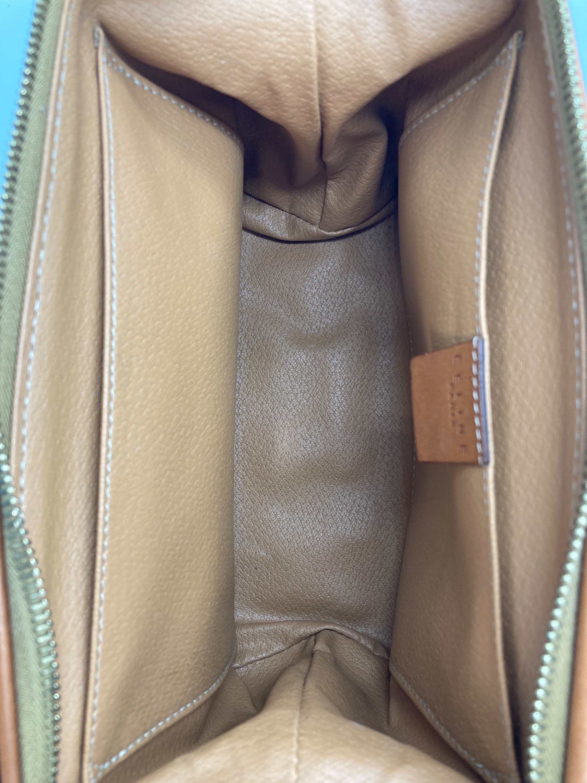 中古・古着通販】CELINE (セリーヌ) マカダム柄コスメポーチ ブラウン