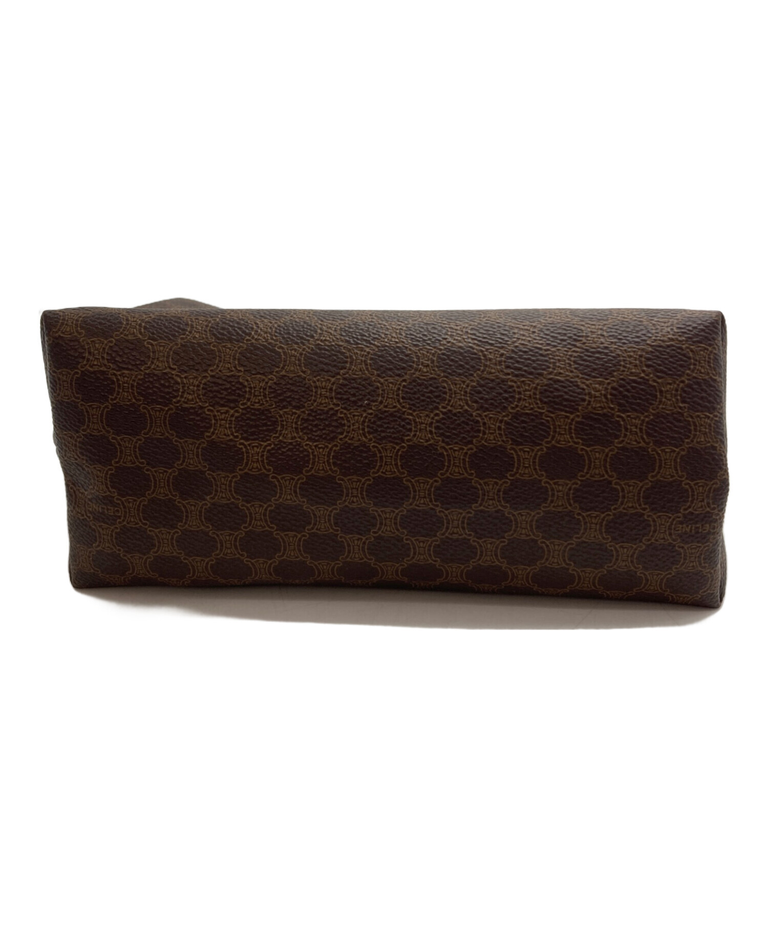 中古・古着通販】CELINE (セリーヌ) マカダム柄コスメポーチ ブラウン