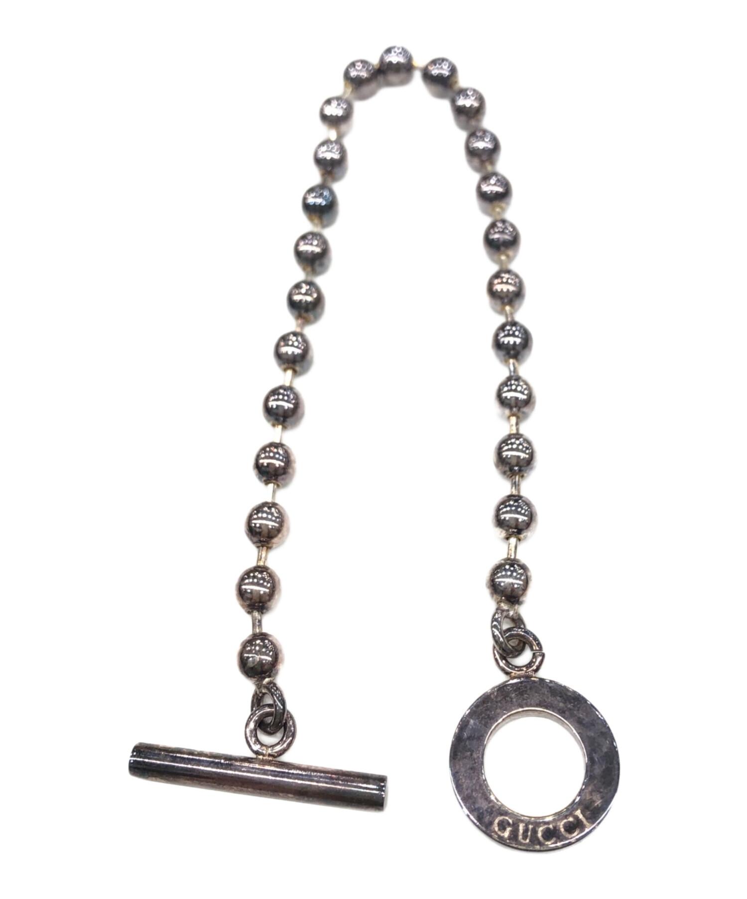 中古・古着通販】GUCCI (グッチ) ボールチェーンブレスレット シルバー