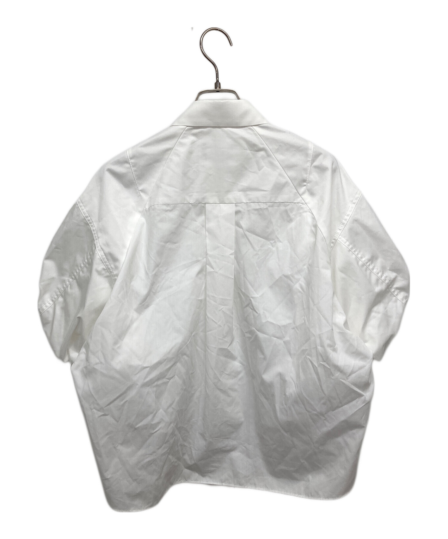 中古・古着通販】sacai (サカイ) 袖ジップ半袖シャツ ホワイト サイズ