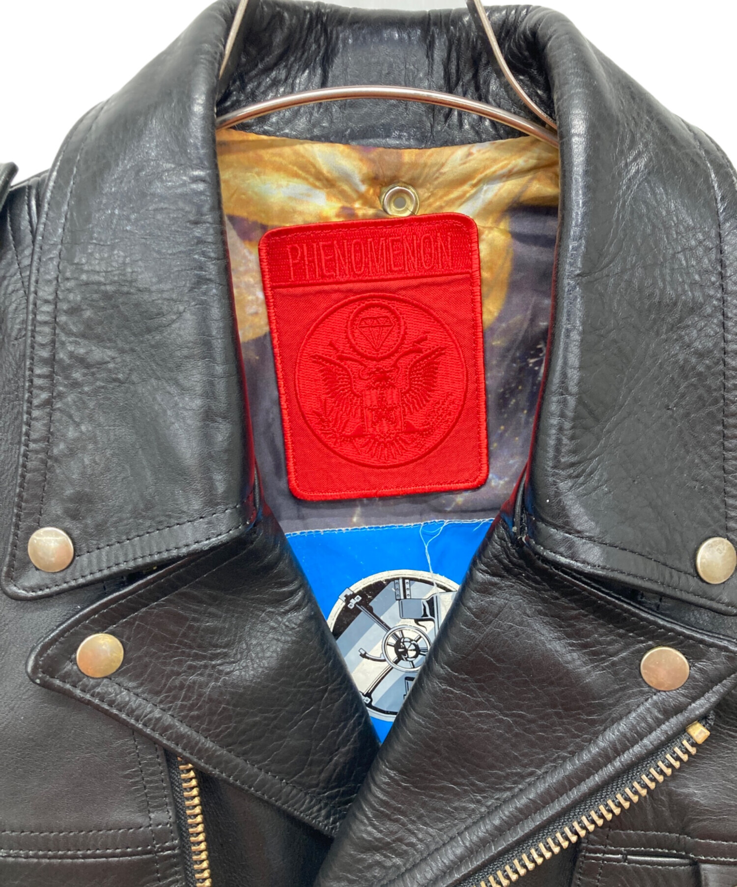 中古・古着通販】PHENOMENON (フェノメノン) レザーダブルライダース