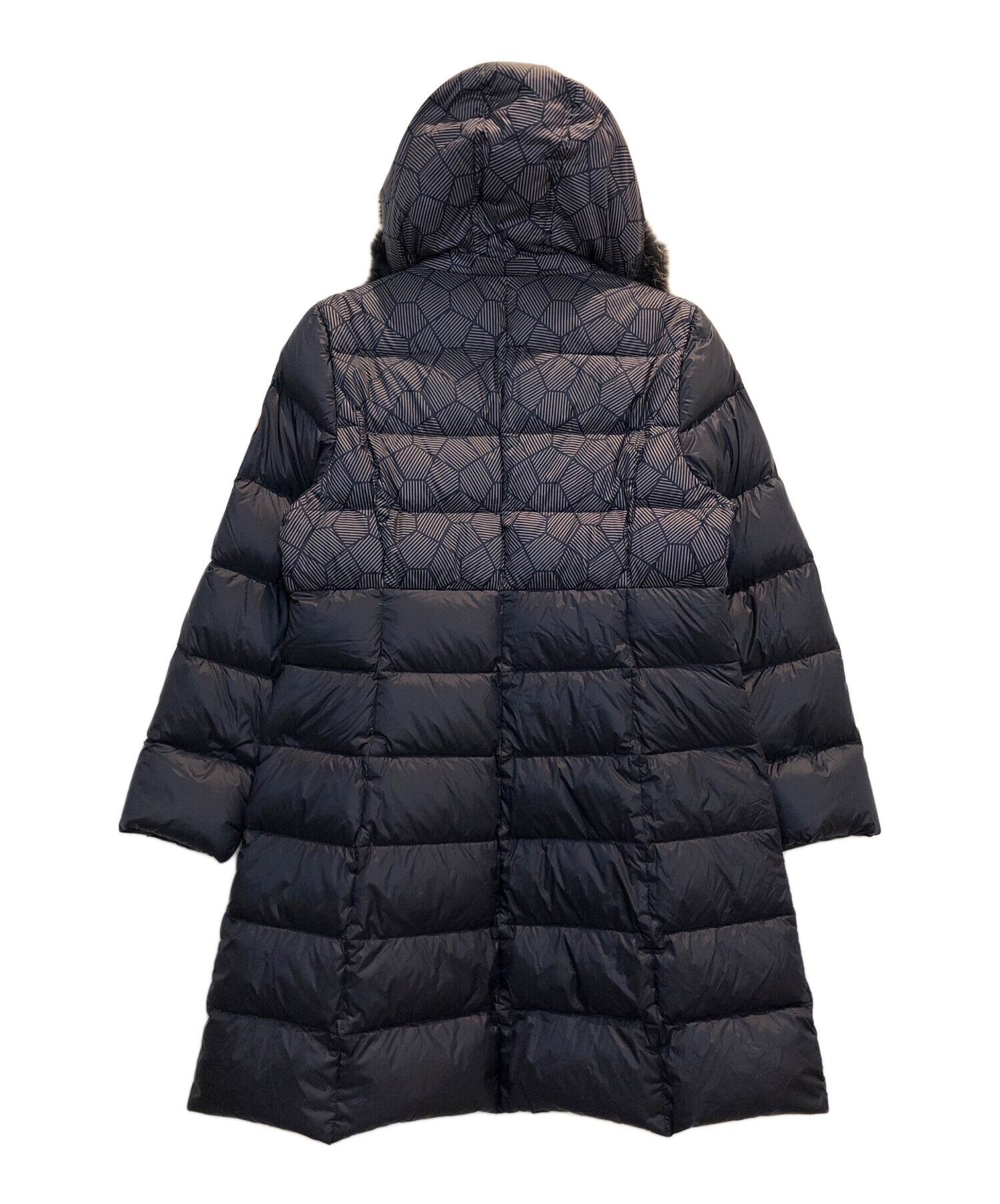 中古・古着通販】BALMAIN (バルマン) ファー付きダウンコート ネイビー