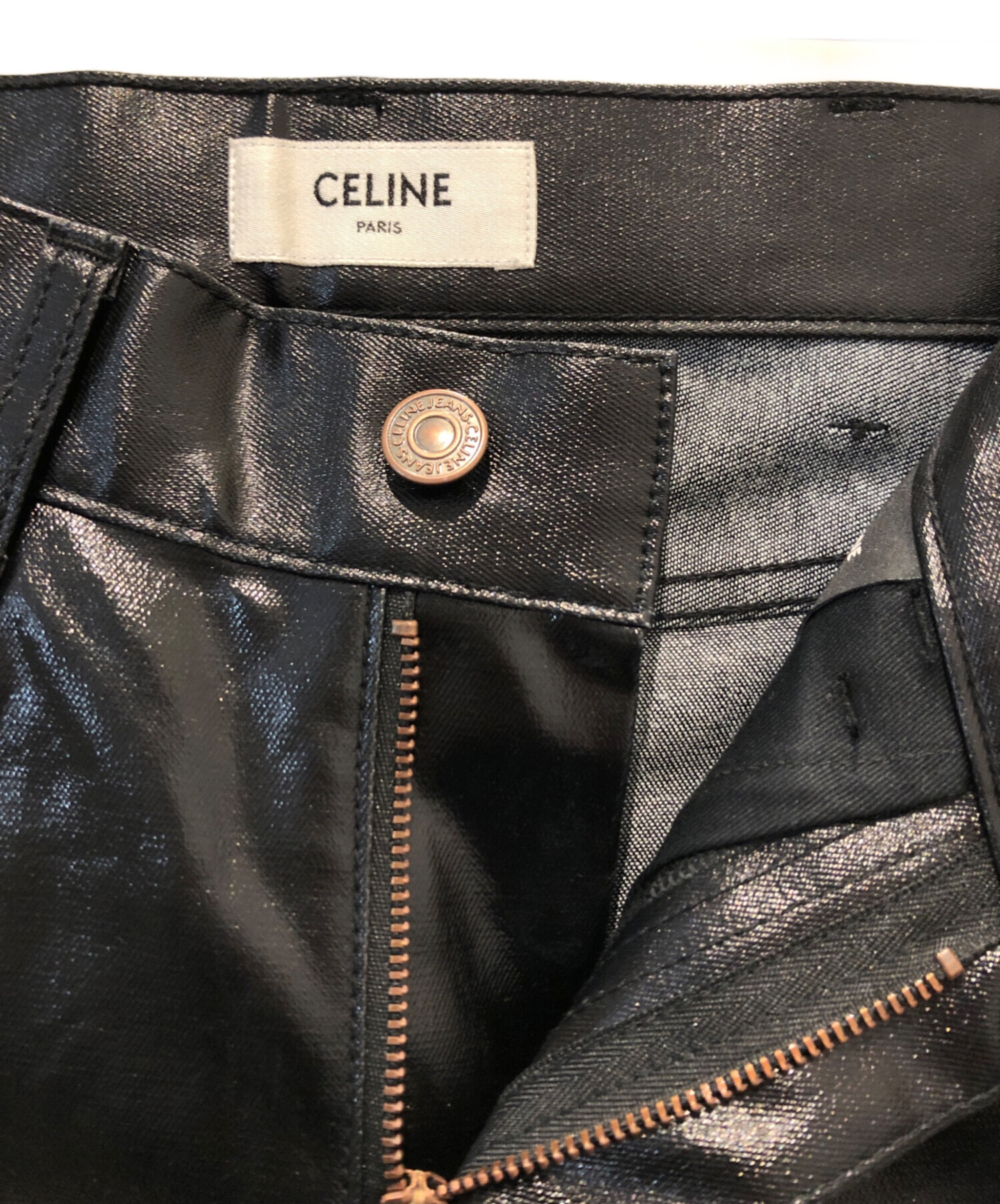 中古・古着通販】CELINE (セリーヌ) パテント調スキニーパンツ
