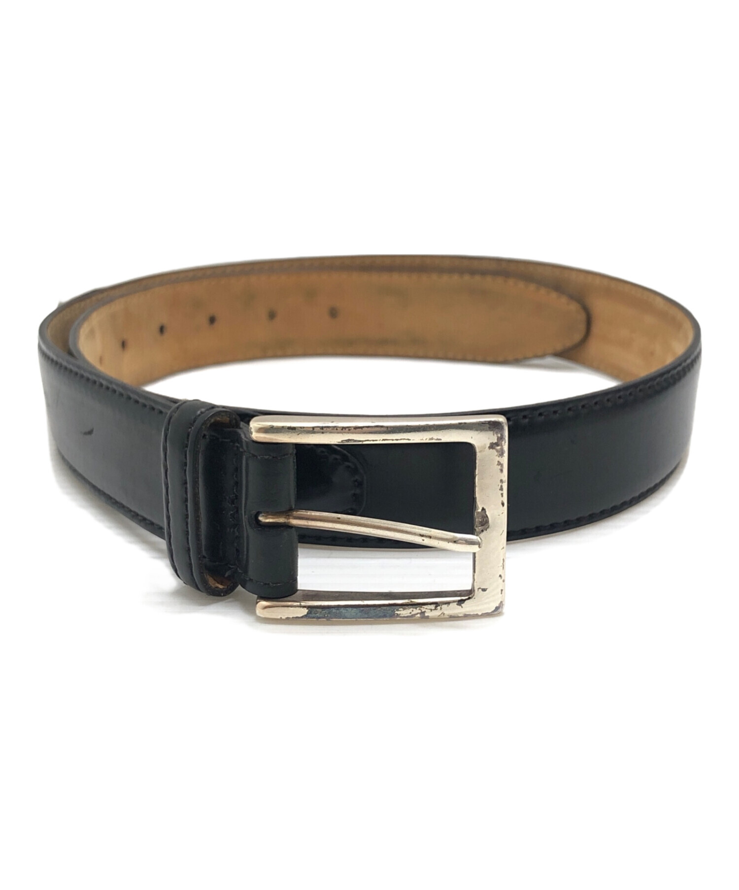 中古・古着通販】Alden (オールデン) レザーベルト ブラック サイズ:36