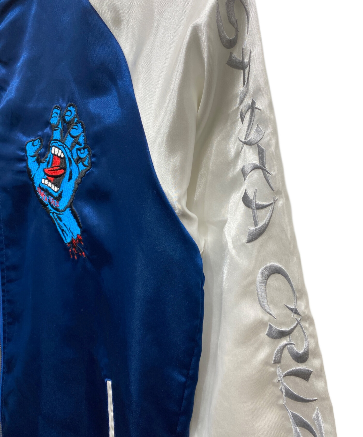 中古・古着通販】SANTA CRUZ (サンタクルーズ) 刺繍スカジャン ブルー