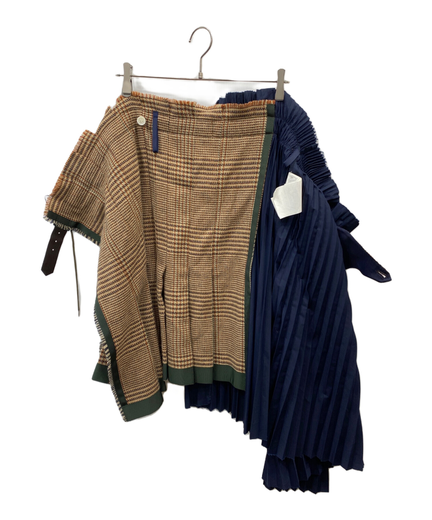 中古・古着通販】sacai (サカイ) チェック柄ツイード プリーツラップ