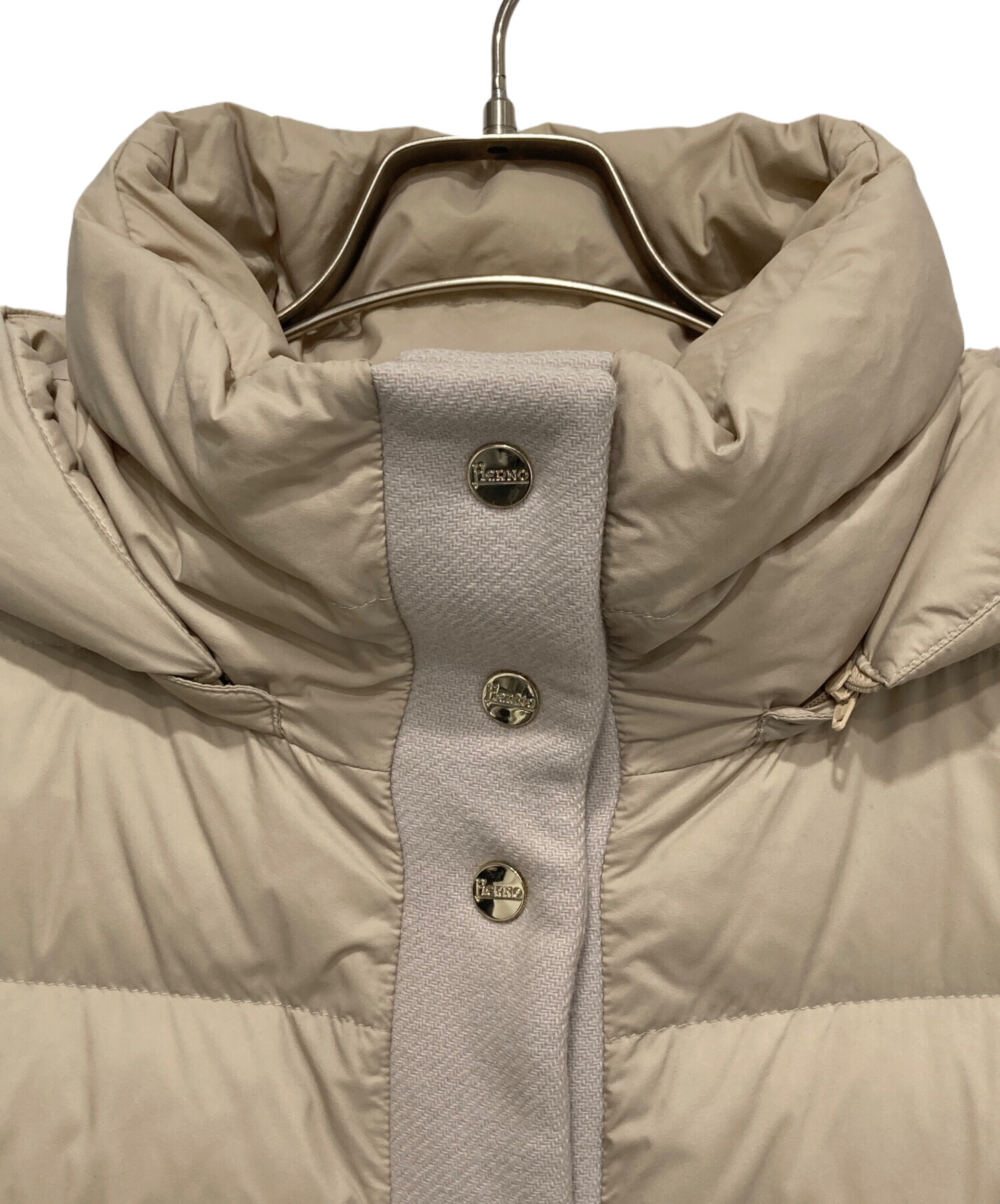 中古・古着通販】HERNO (ヘルノ) ウール切替ダウンコート ベージュ