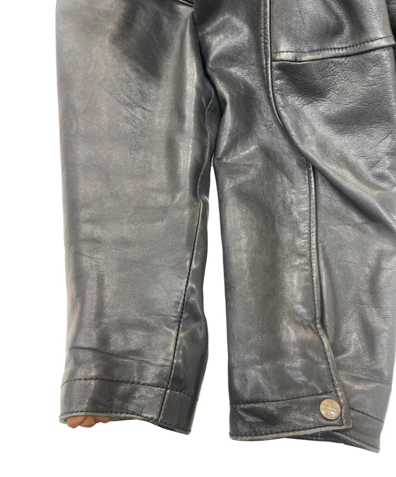 中古・古着通販】CHEVIGNON (シェビニオン) レザージャケット ブラック