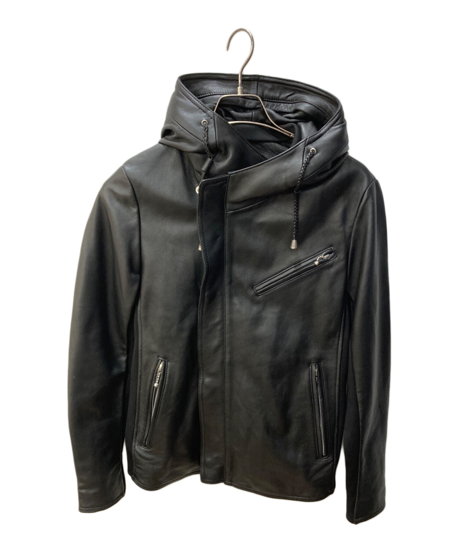 中古・古着通販】JOHNNY WOLF (ジョニーウルフ) ラムレザーフード