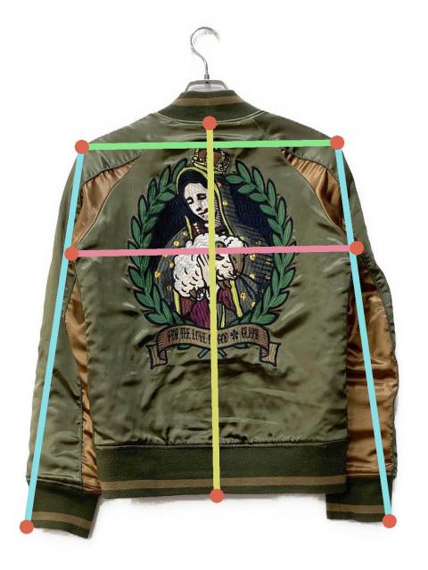 中古・古着通販】glamb (グラム) スカジャン オリーブ×ブラウン サイズ