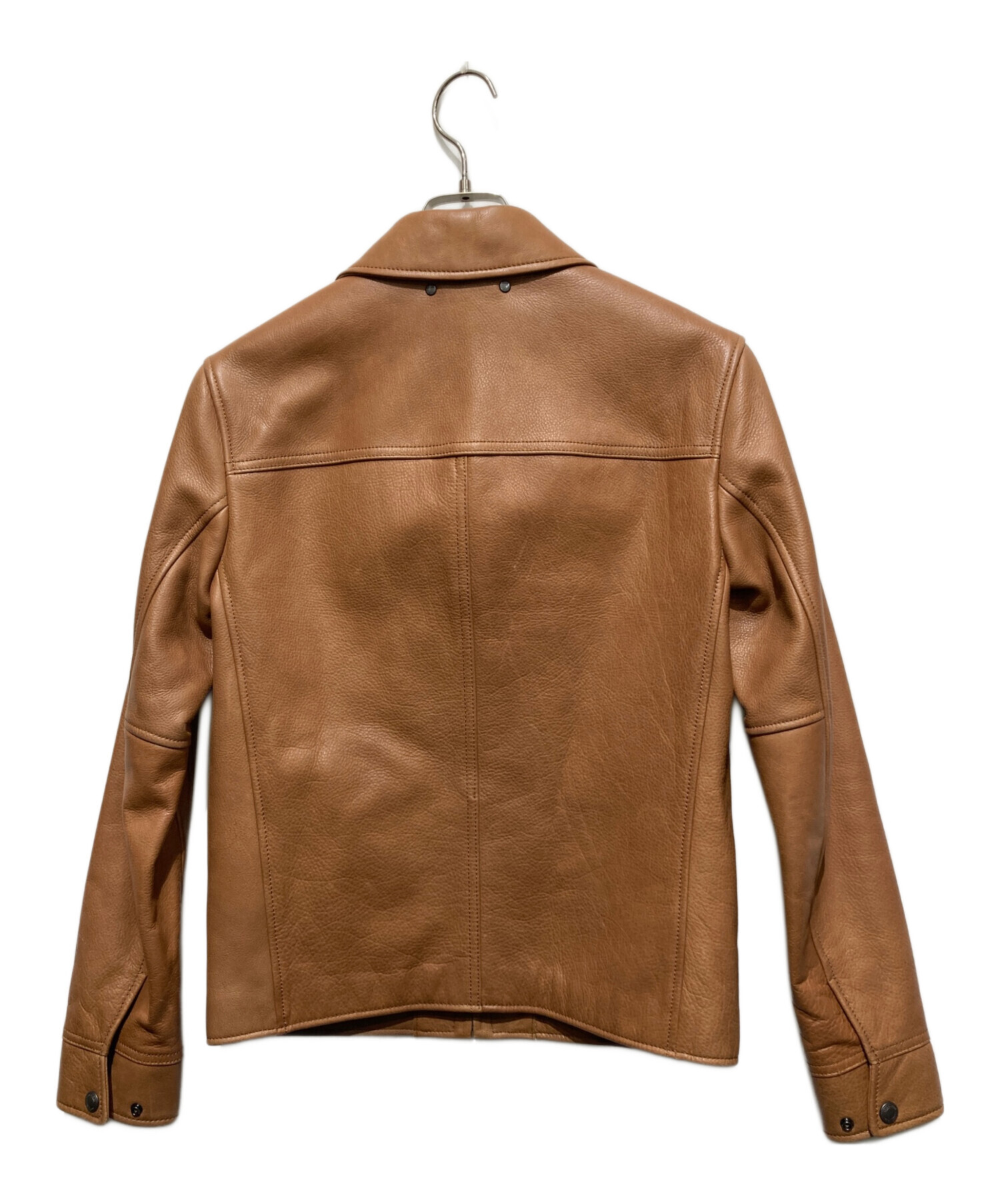 中古・古着通販】COACH (コーチ) シングルレザ‐ジャケット ブラウン