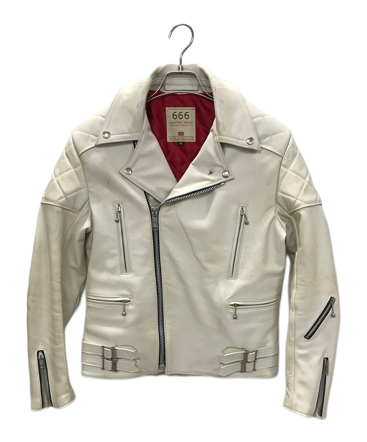 中古・古着通販】666 LEATHER WEAR (666レザーウェア) パテッドダブル