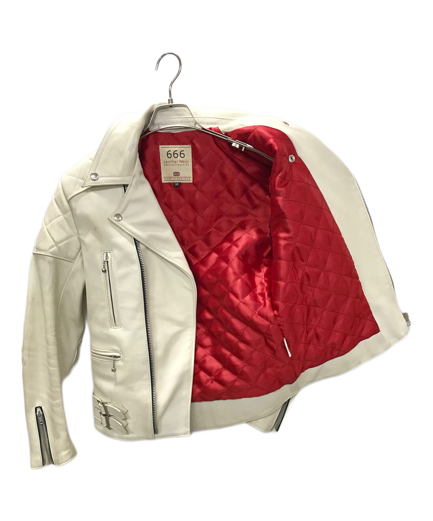 中古・古着通販】666 LEATHER WEAR (666レザーウェア) パテッドダブル