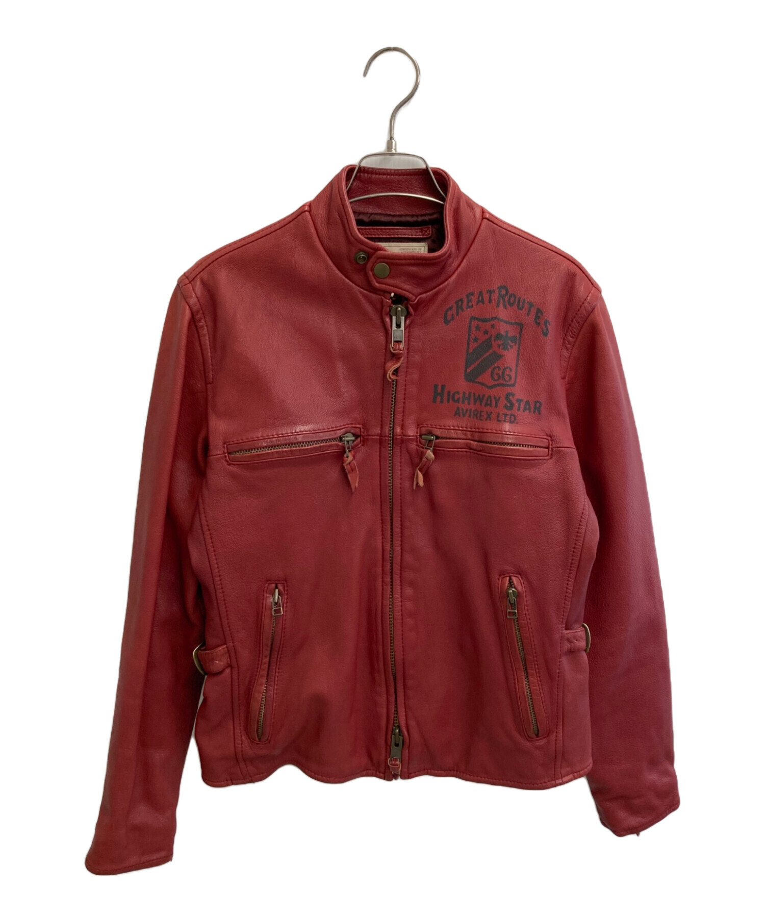 中古・古着通販】AVIREX (アヴィレックス) ラムレザーライダース