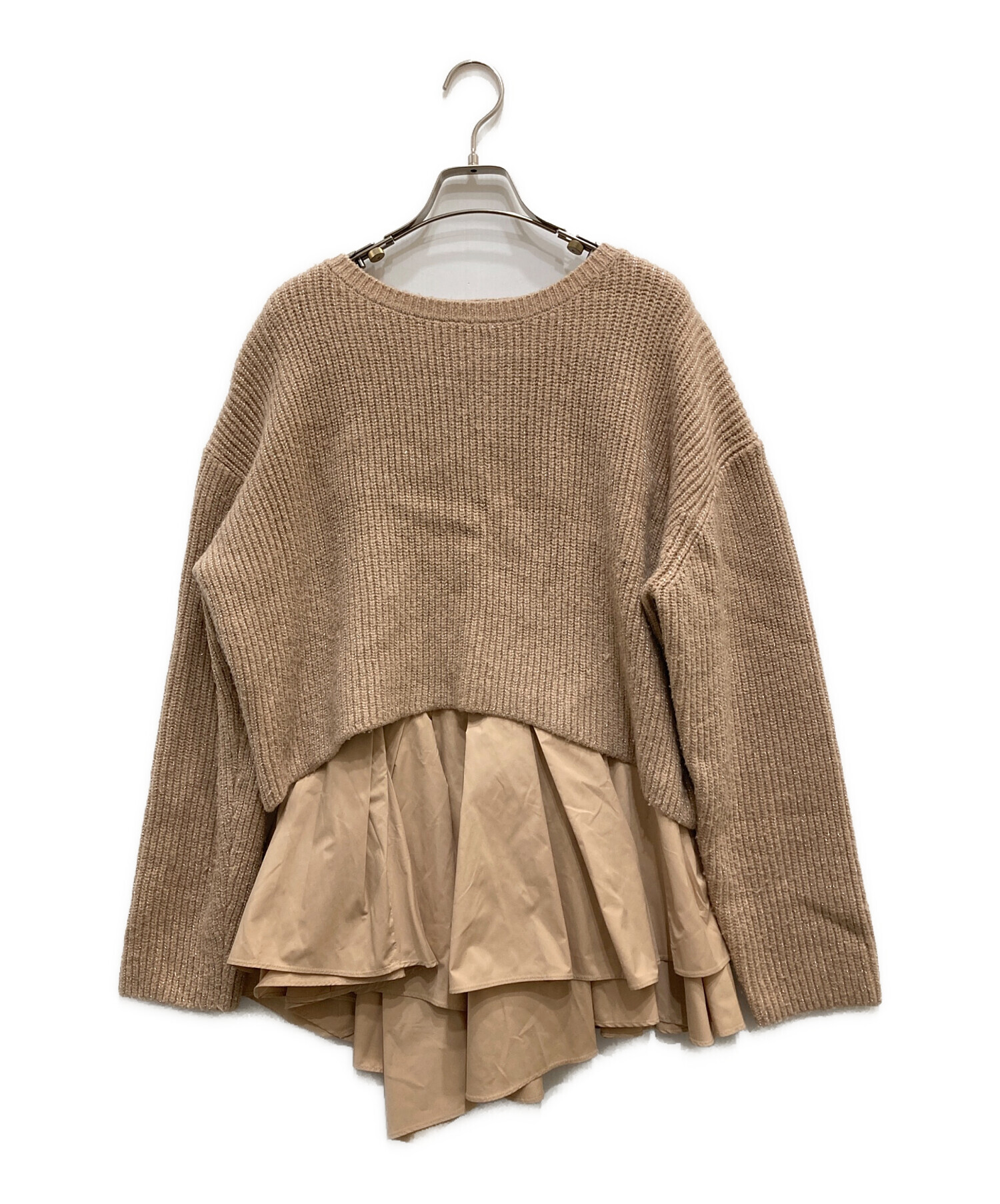 中古・古着通販】CADUNE (カデュネ) フレアSETニット ブラウン サイズ