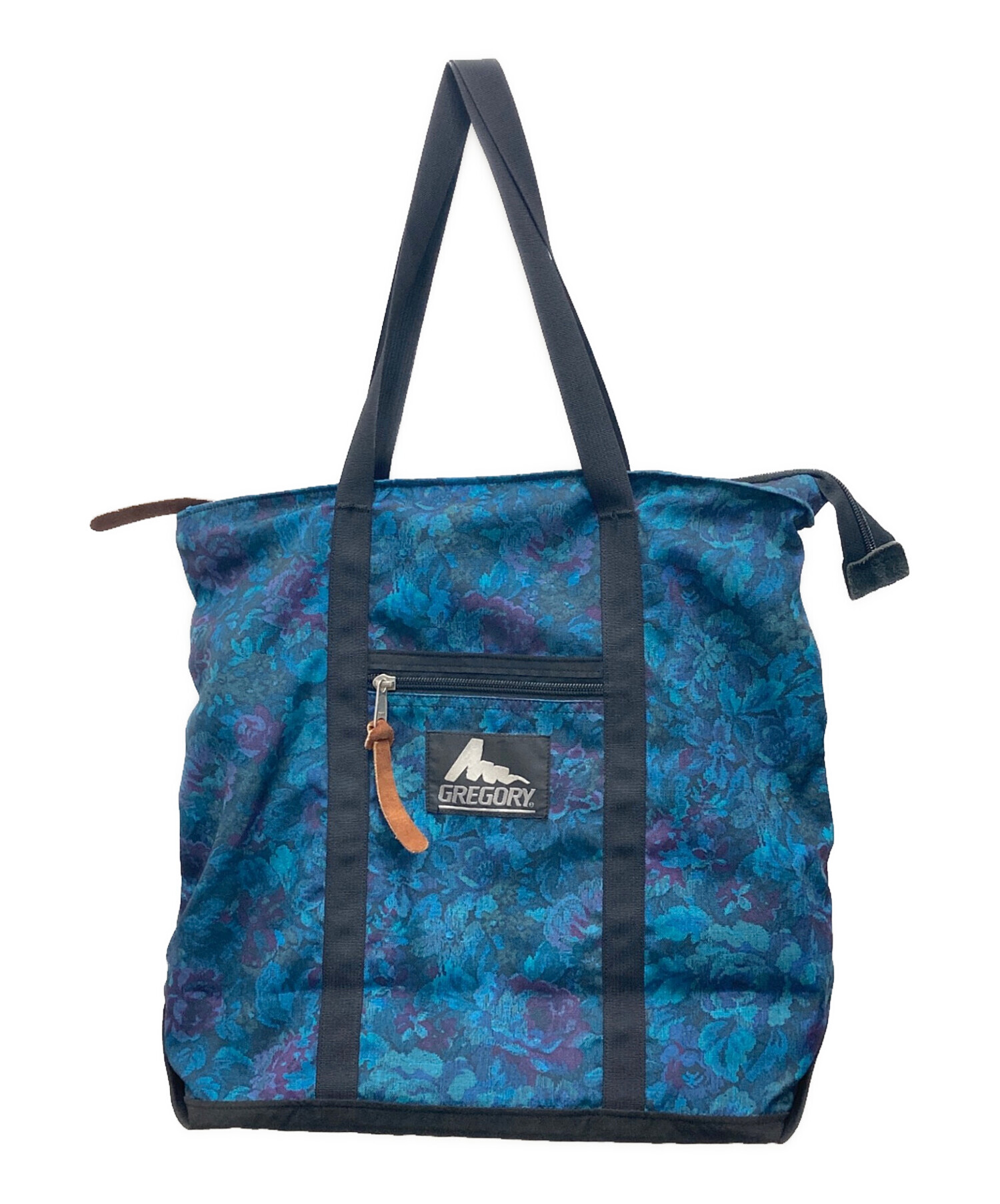 中古・古着通販】GREGORY (グレゴリー) 旧ロゴ花柄トートバッグ ブルー