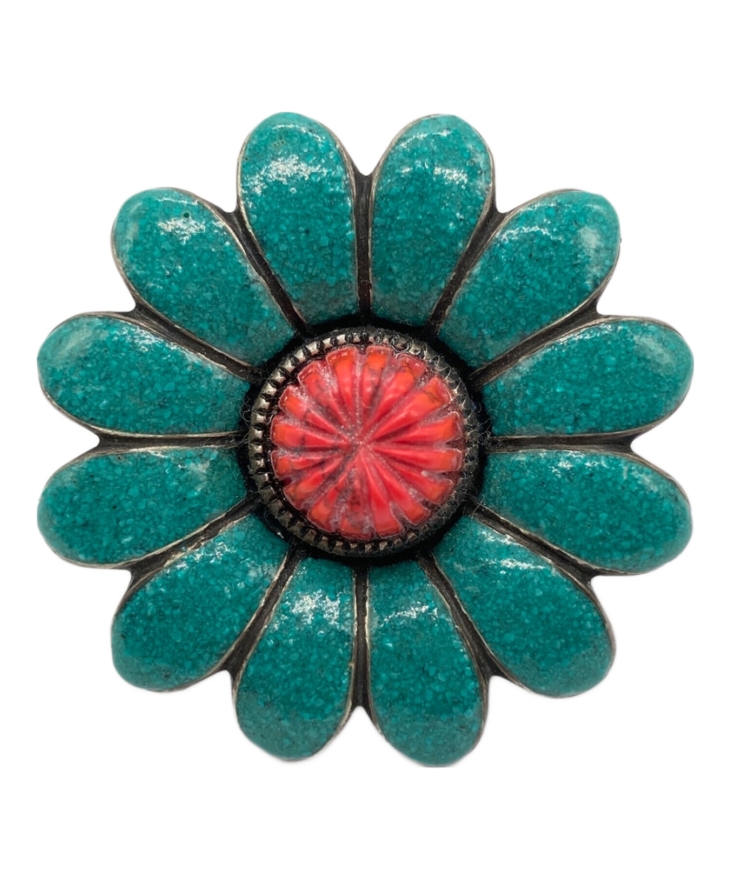 中古・古着通販】GUCCI (グッチ) マーモントフラワー樹脂ターコイズ