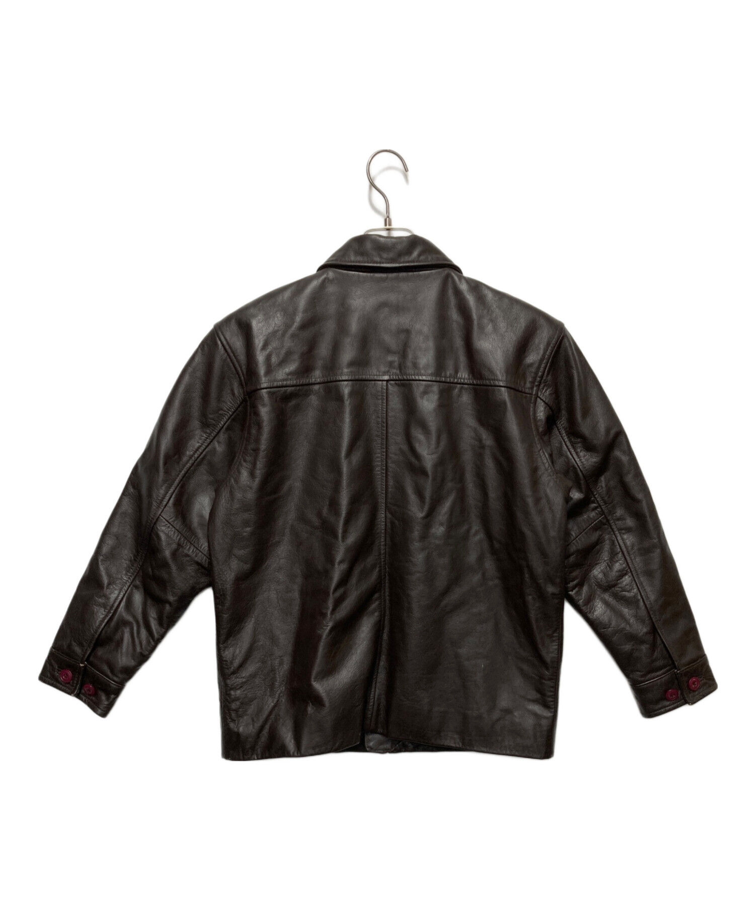 中古・古着通販】GAP (ギャップ) オールドレザージャケット ブラウン