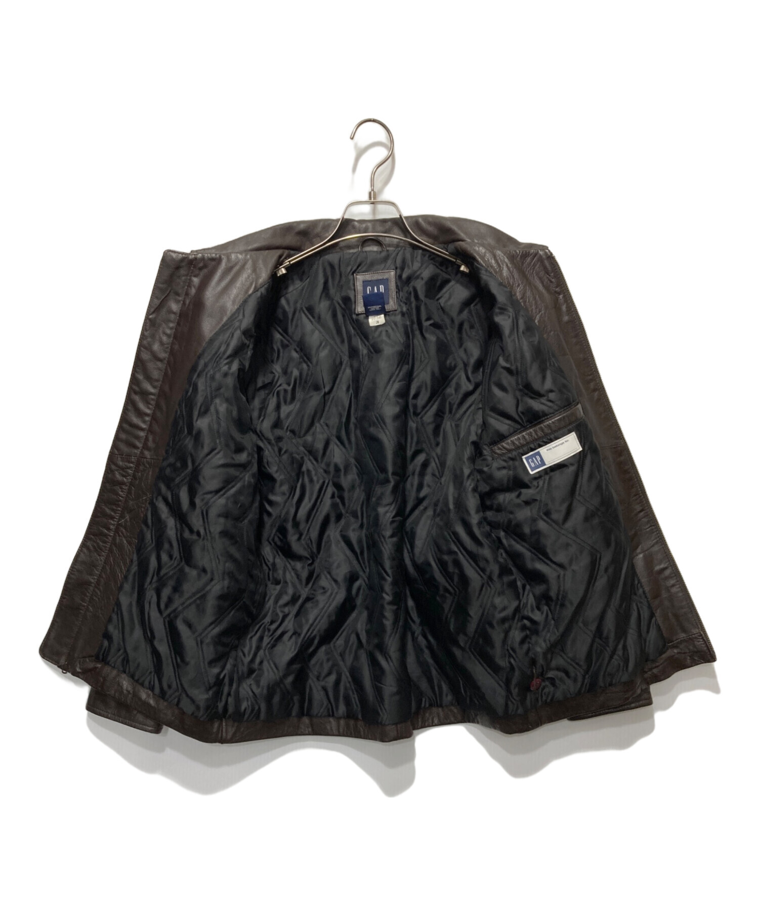 中古・古着通販】GAP (ギャップ) オールドレザージャケット ブラウン