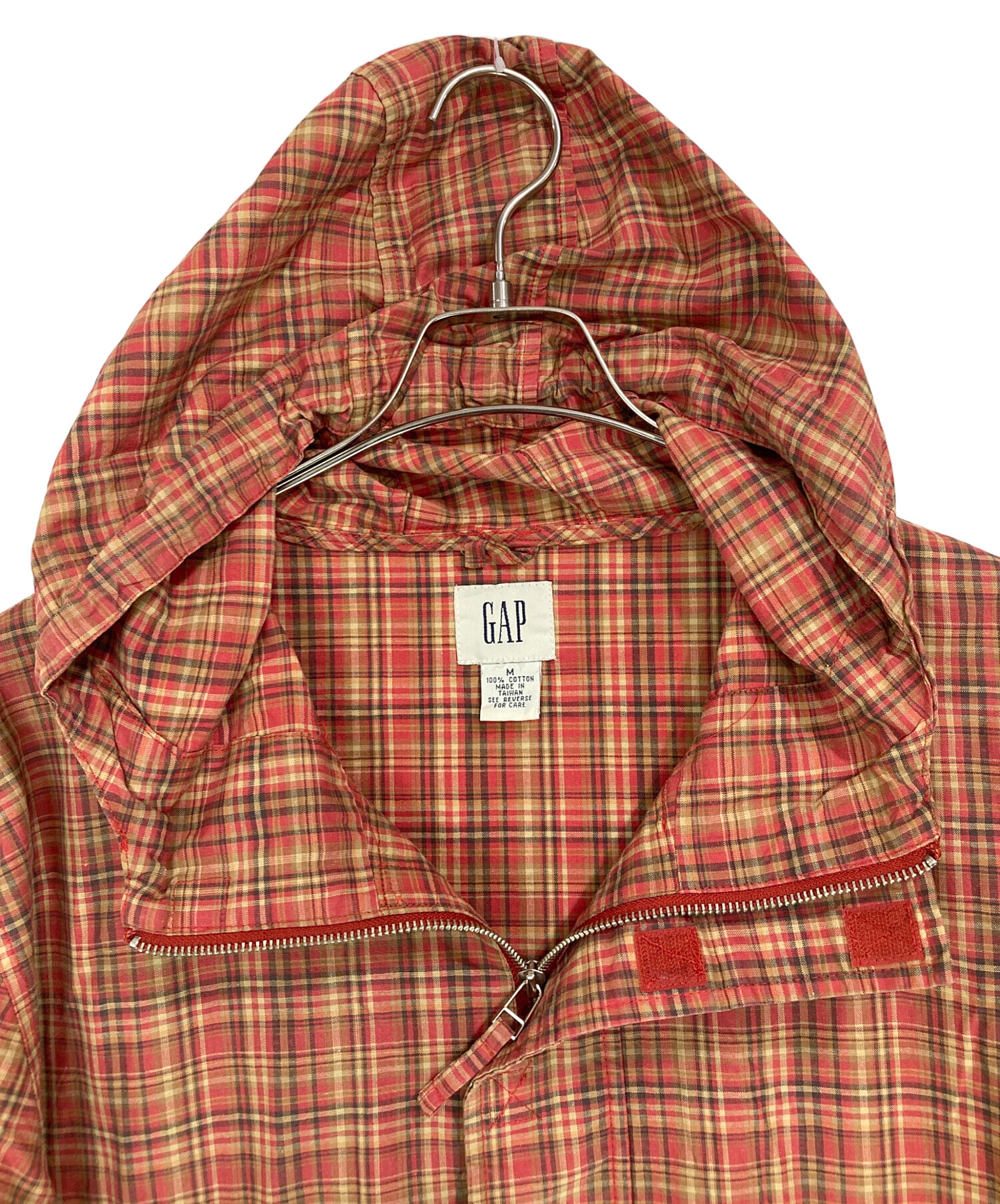 中古・古着通販】GAP (ギャップ) コットンチェックアノラックパーカー