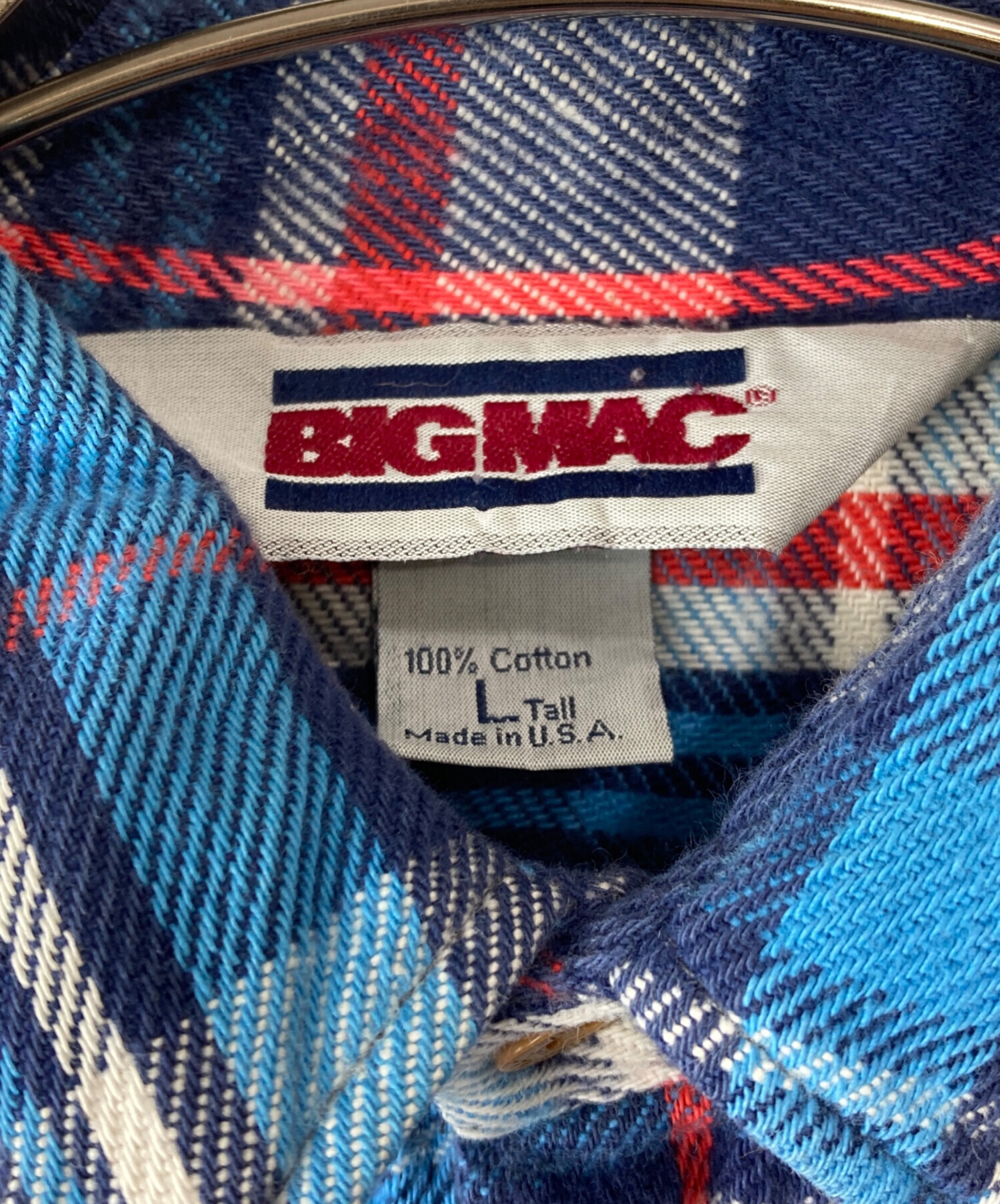 中古・古着通販】BIG MAC (ビッグマック) ヘビーネルシャツ ブルー