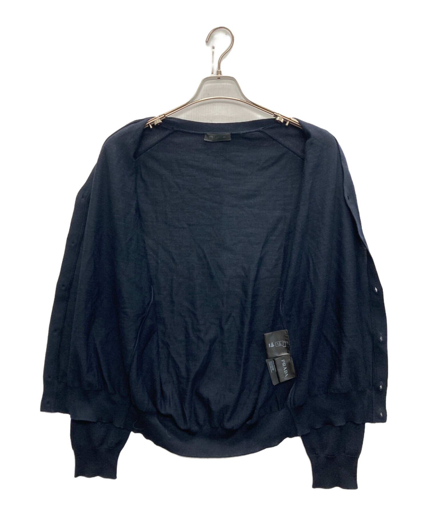 中古・古着通販】PRADA (プラダ) ハイゲージウールニットカーディガン