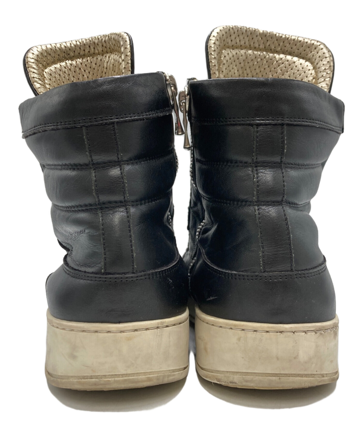 中古・古着通販】BALMAIN (バルマン) レザーハイカットスニーカー