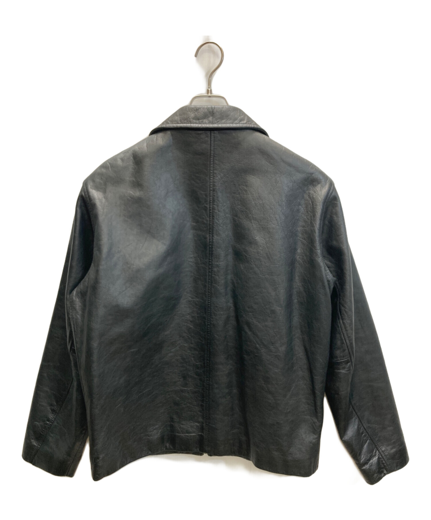 中古・古着通販】GAP (ギャップ) フルジップレザージャケット ブラック