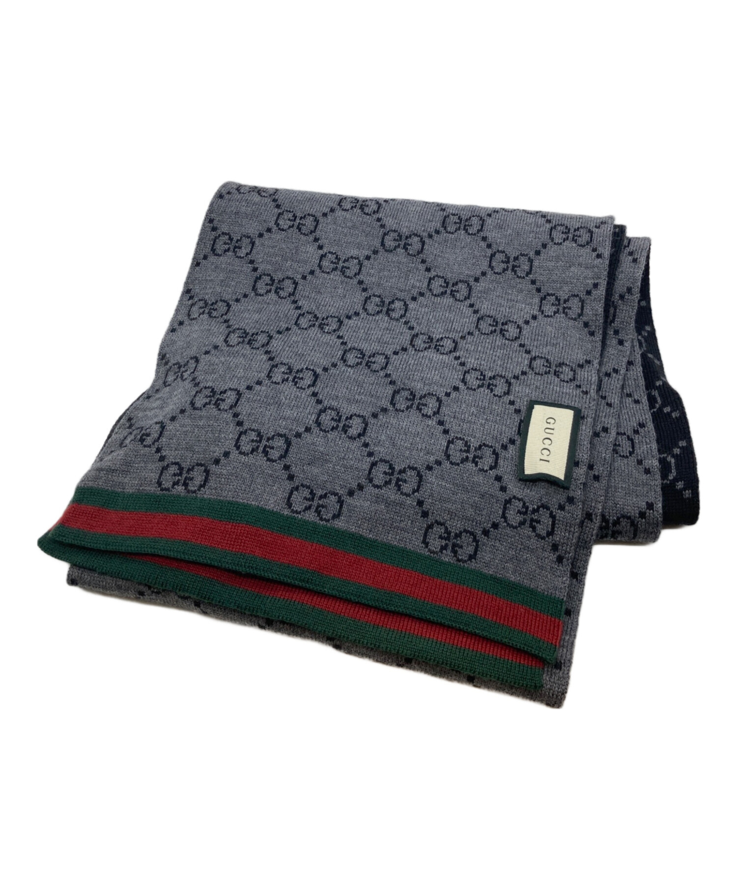 中古・古着通販】GUCCI (グッチ) GG柄ウールマフラー 325806 3G206