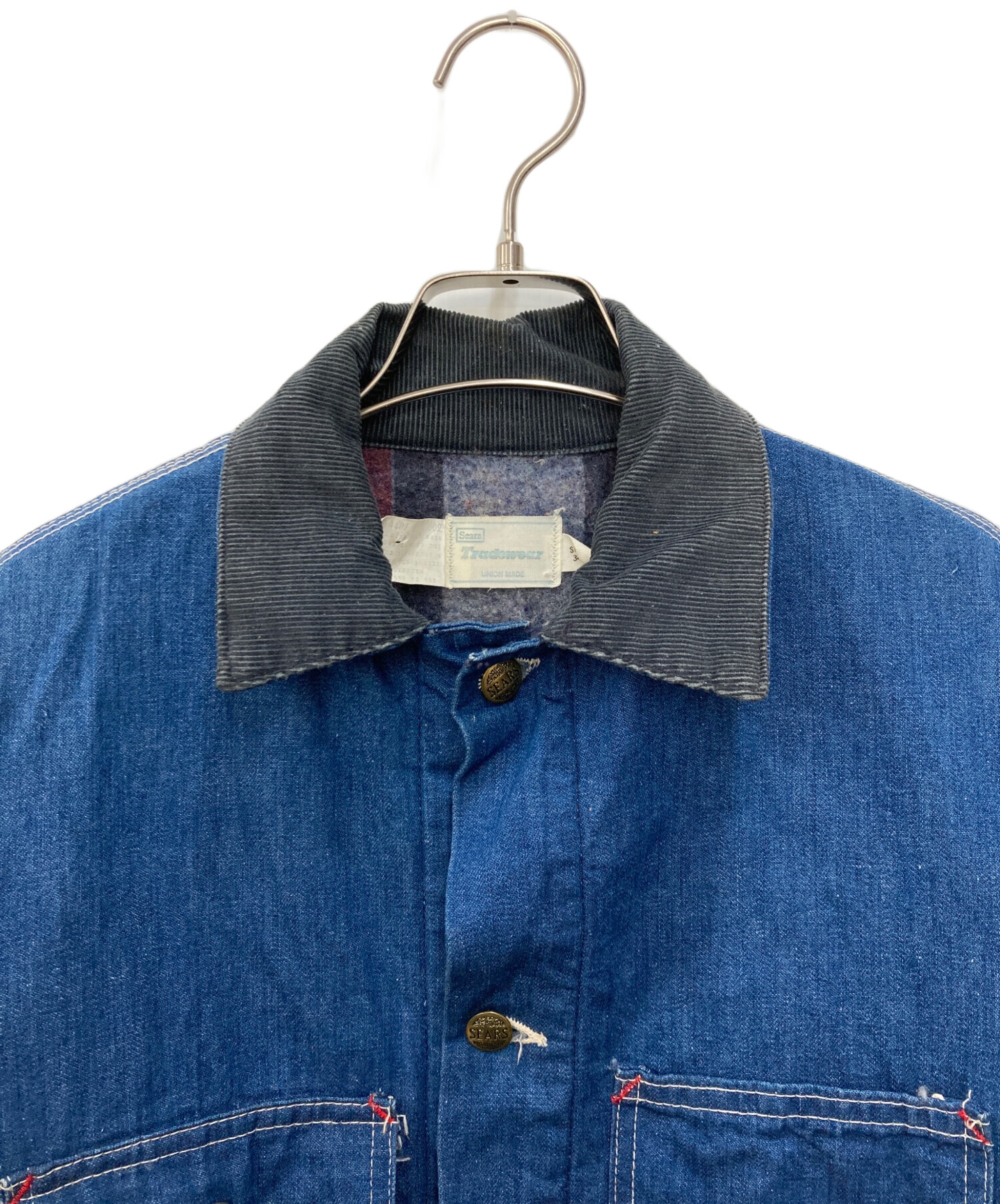 中古・古着通販】Sears (シアーズ) 70'sデニムカバーオール ブルー