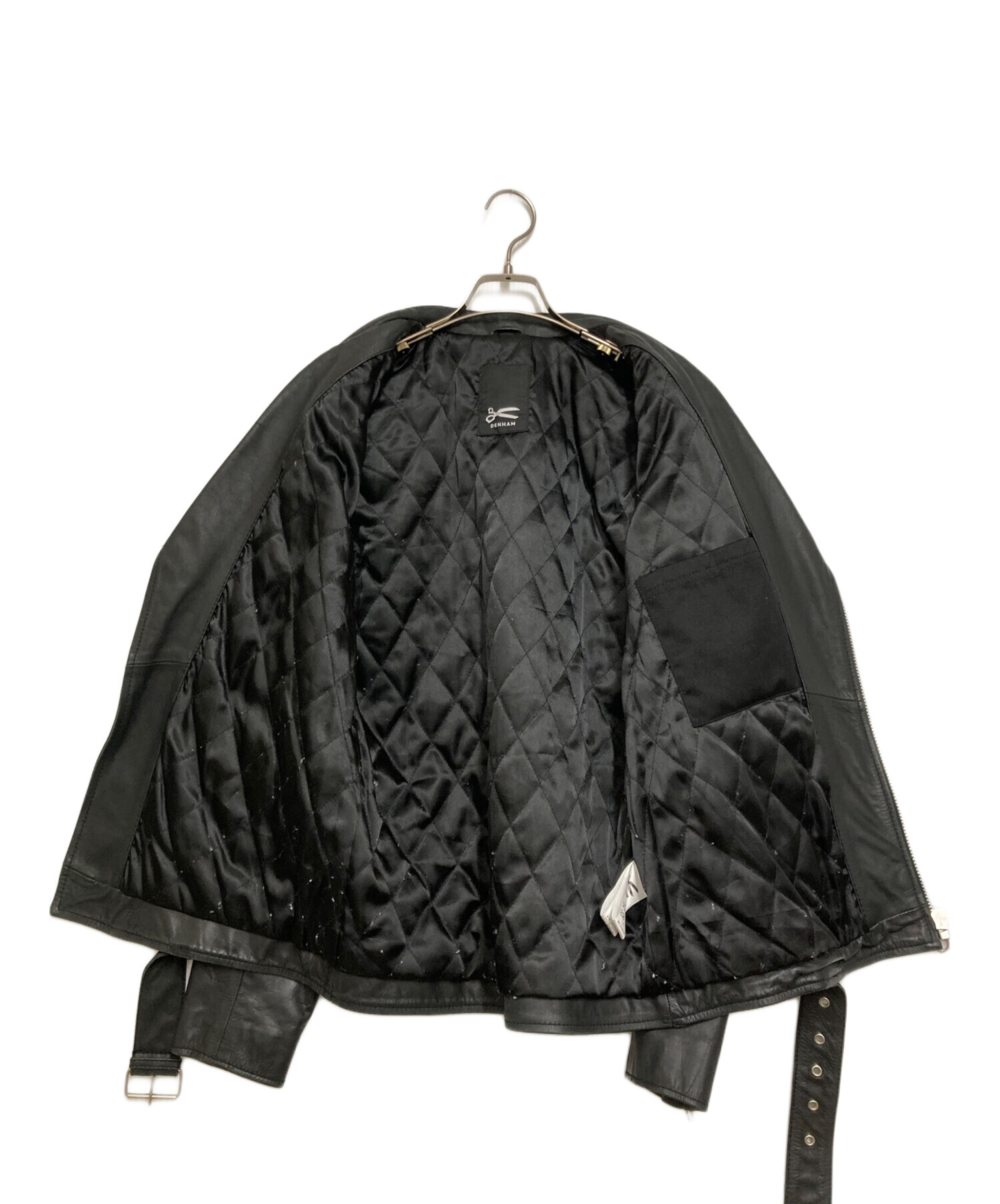 中古・古着通販】Denham (デンハム) レザーダブルライダースジャケット