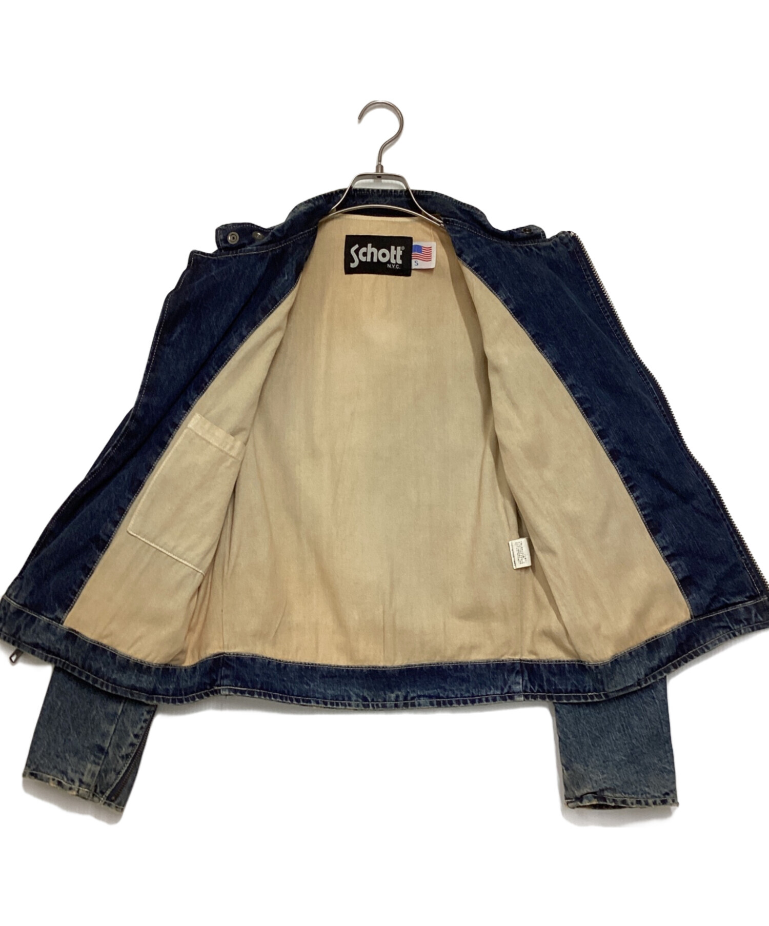 中古・古着通販】Schott (ショット) シングルデニムライダース