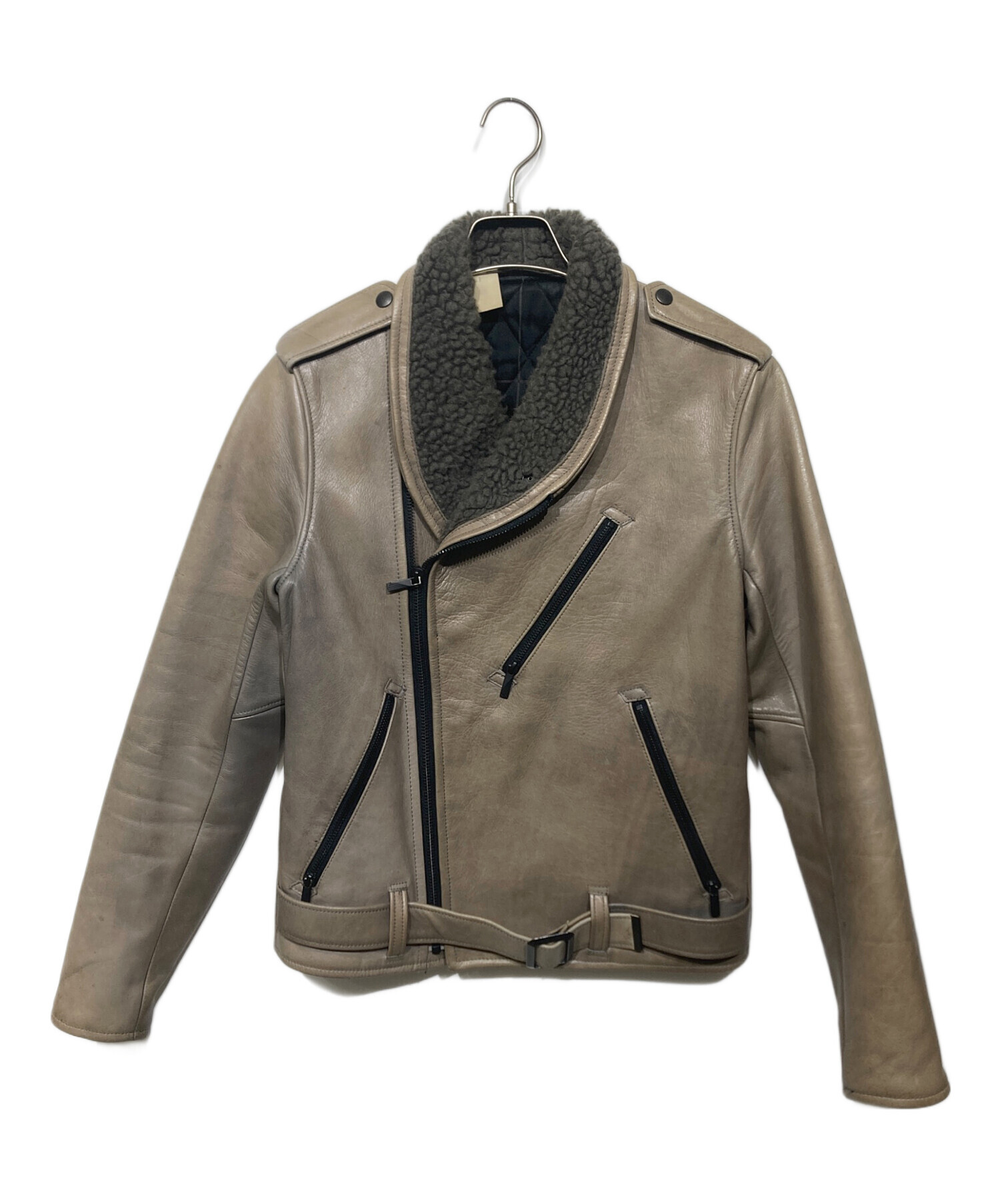 中古・古着通販】N.HOOLYWOOD (エヌ ハリウッド) 牛革 ライダース