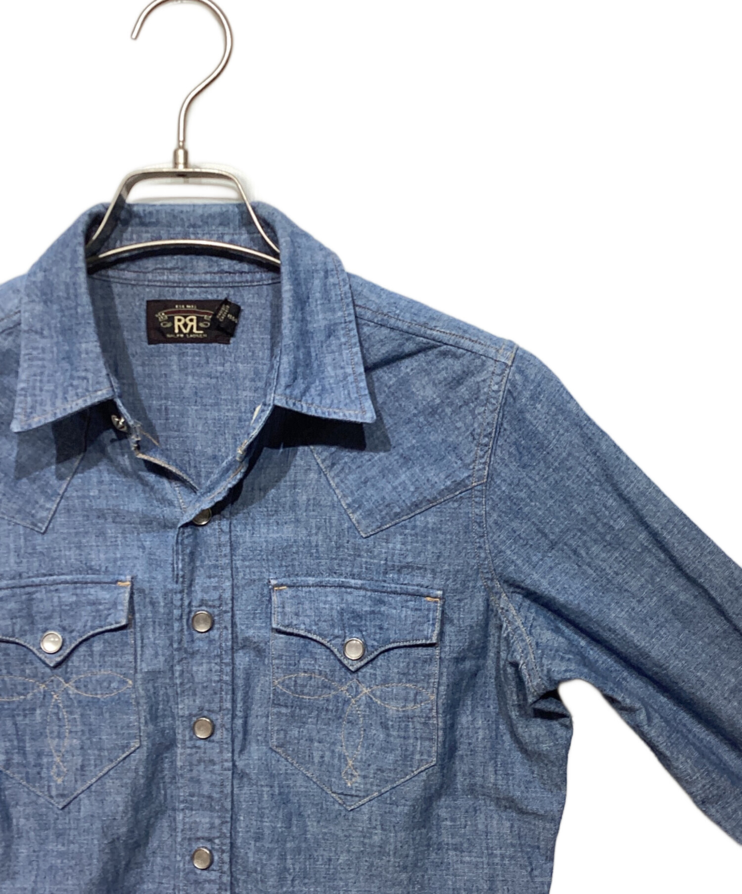 中古・古着通販】RRL (ダブルアールエル) デニムウエスタンシャツ