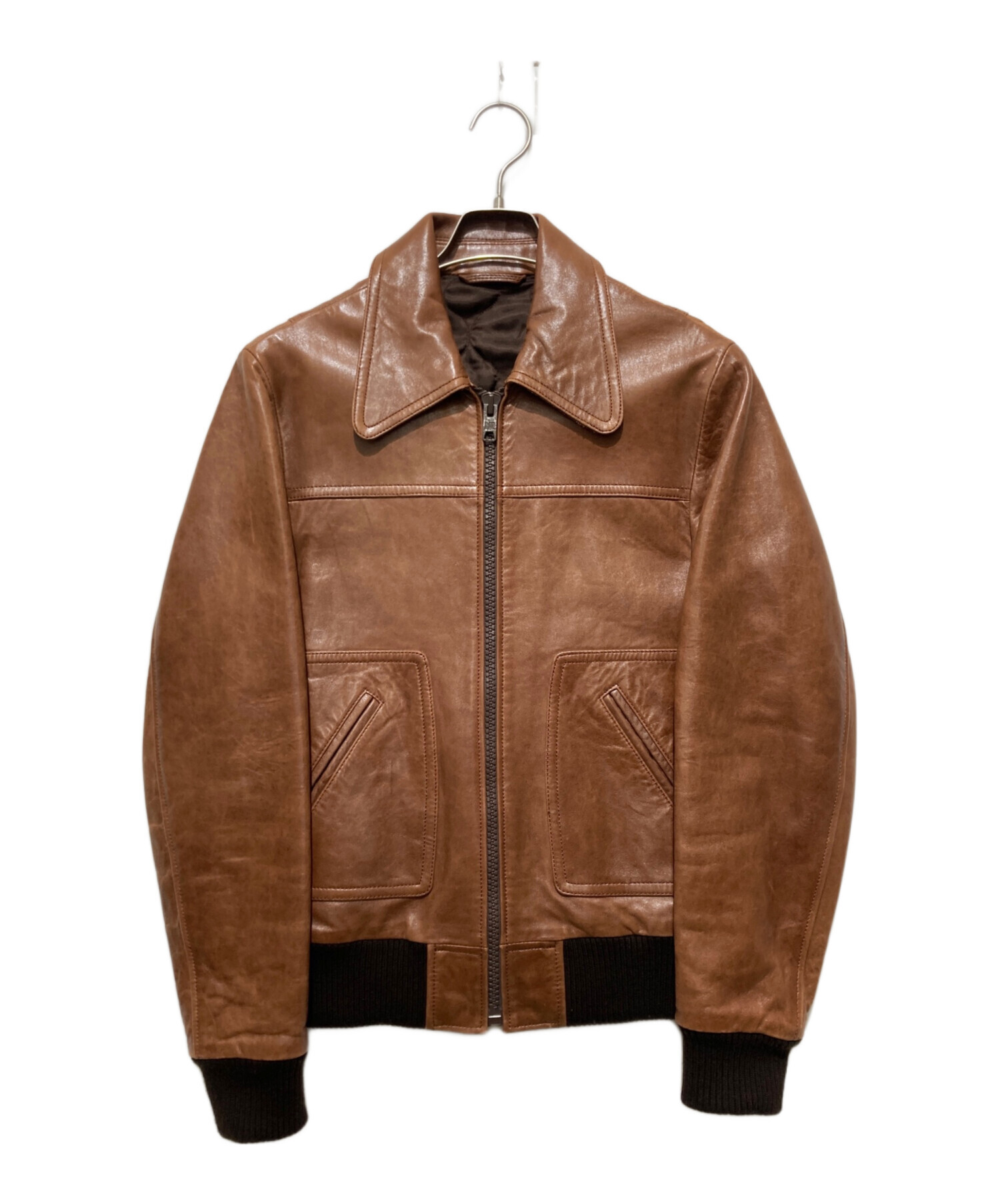 LONDONFLAT 25FW イタリアン シュランケン ラムレザー ジャケット