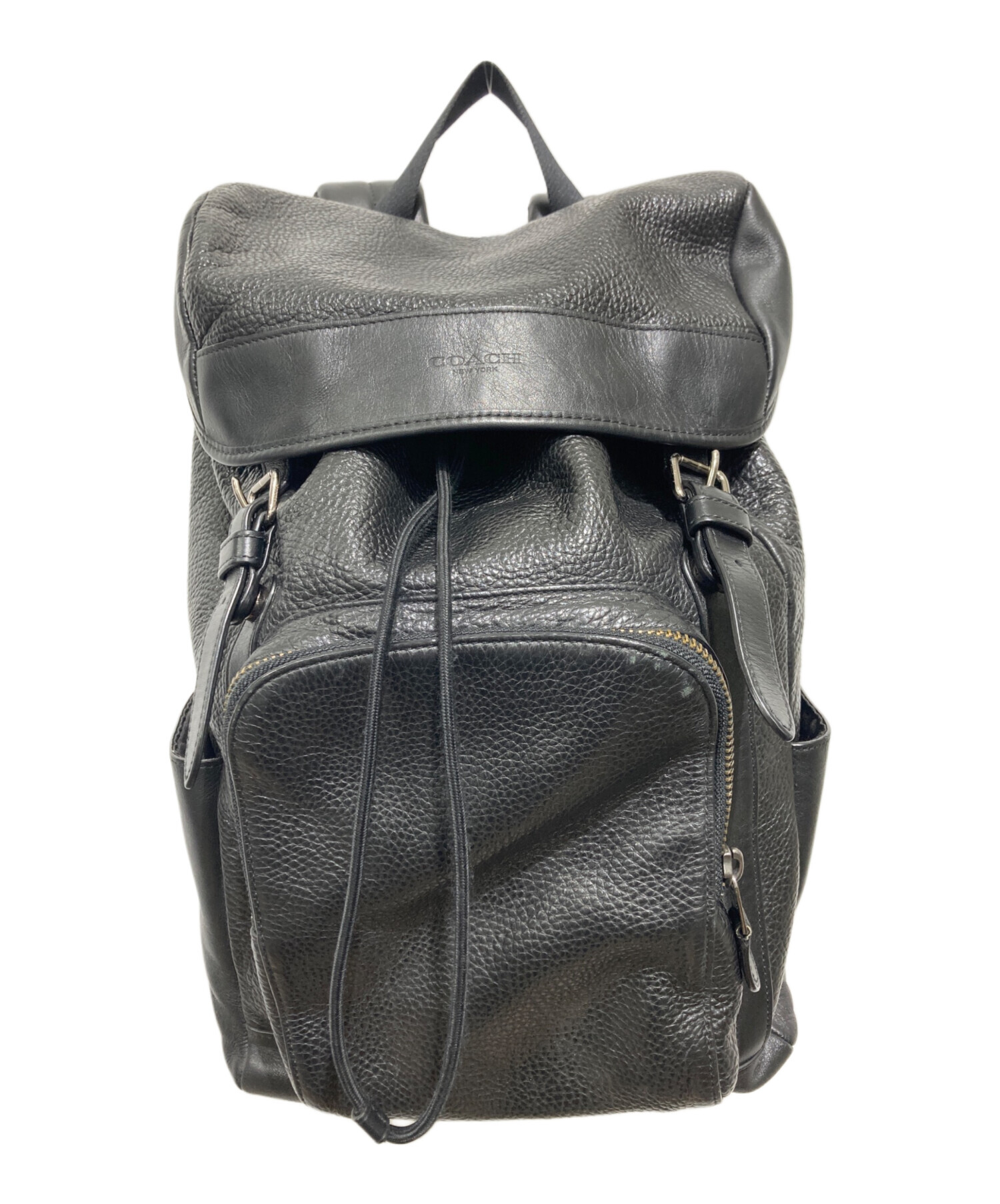 中古・古着通販】COACH (コーチ) レザーリュック ブラック｜ブランド