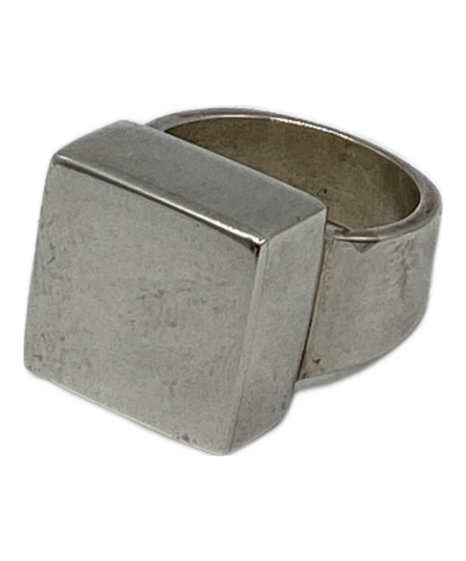 中古・古着通販】GUCCI (グッチ) スクエアシグネットリング シルバー