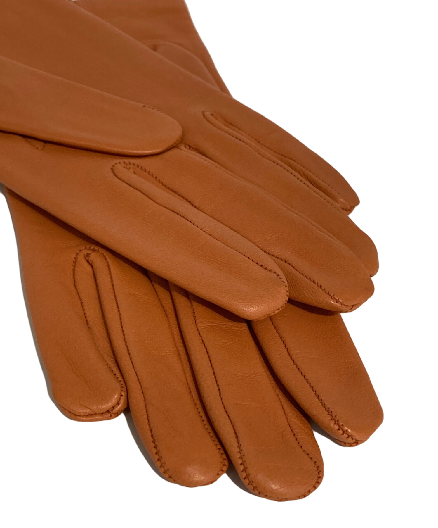 中古・古着通販】HERMES (エルメス) レザーグローブ オレンジ